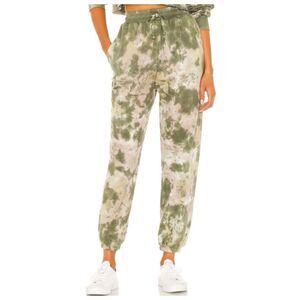Lovers +‎ Friends Sammy Jogger Pants Women's Small Green Tie Dye Casual Lounge
